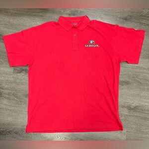 NWT Champion Georgia Bulldogs Men’s 2XL Red Polo Shirt Embroidered Logo Collar